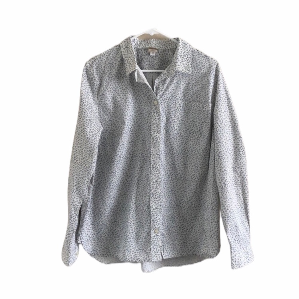 Duluth Trading Co button down floral blouse SizeXL